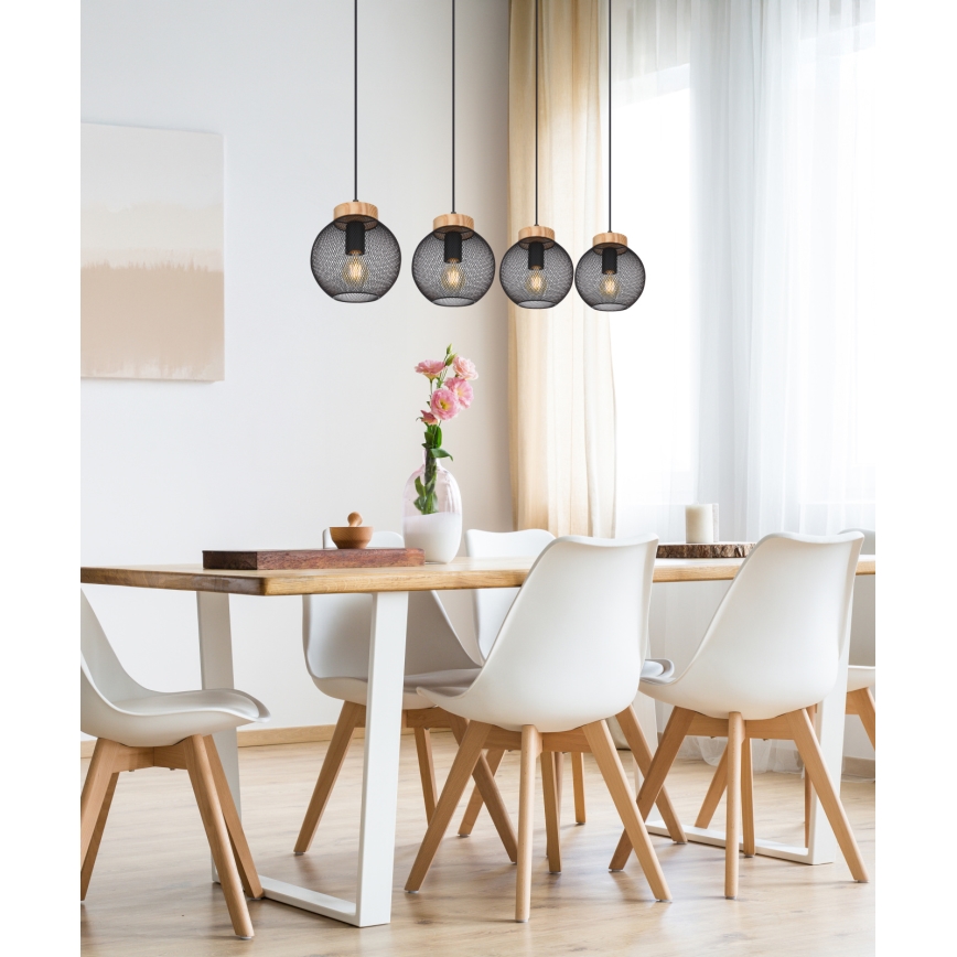 Globo - Lampadario a sospensione con cavo 4xE27/40W/230V