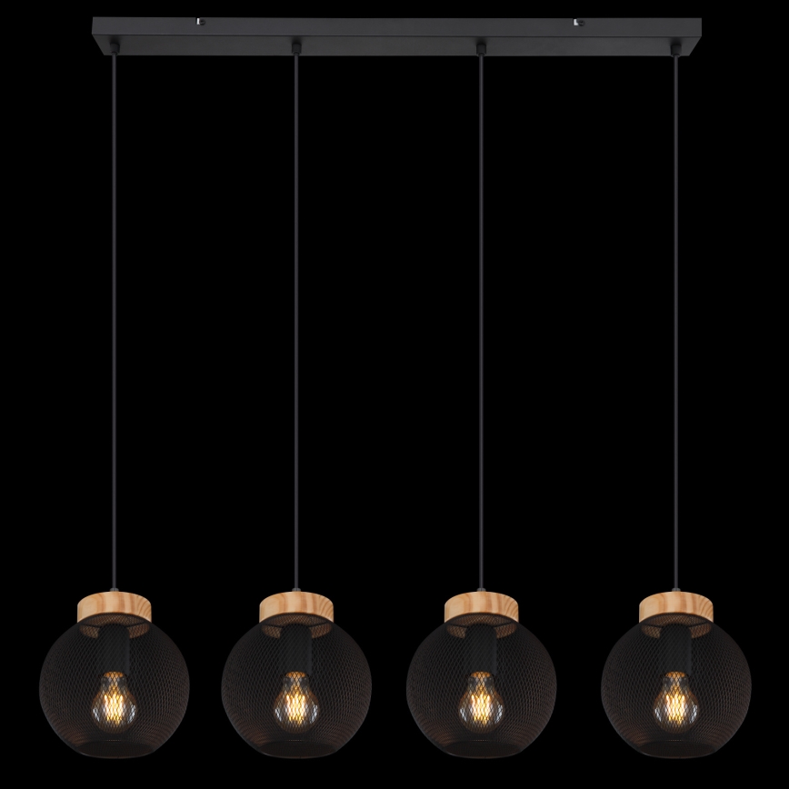Globo - Lampadario a sospensione con cavo 4xE27/40W/230V