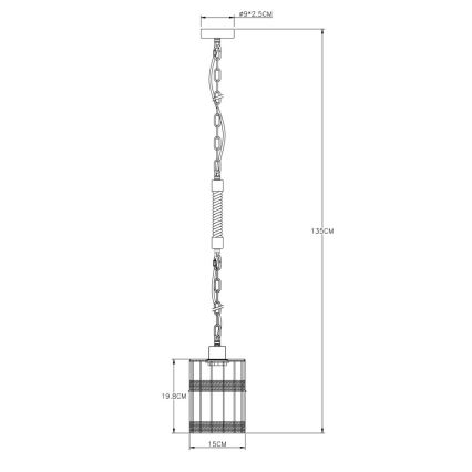 Globo - Lampadario su catena 1xE27/60W/230V