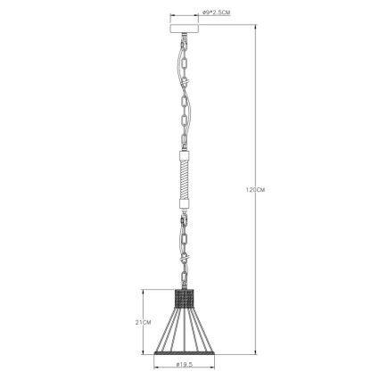 Globo - Lampadario su catena 1xE27/60W/230V