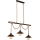Globo 15690-3H - Lampadario a sospensione su cavo DIANA 3xE27/60W/230V nero