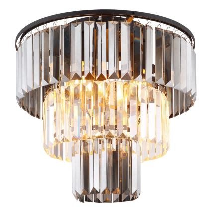 Globo - Lampadario a plafone 3xE27/40W/230V diametro 40 cm nero
