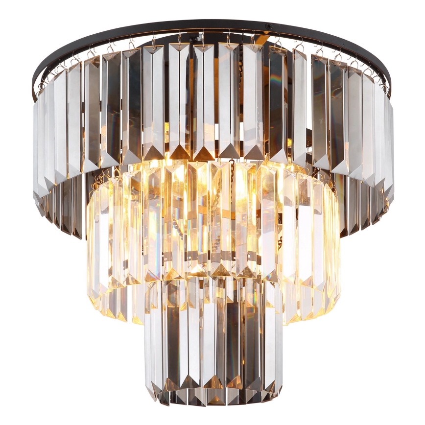 Globo - Lampadario a plafone 3xE27/40W/230V diametro 40 cm nero