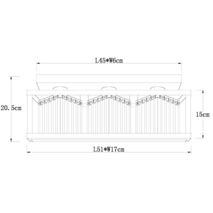 Globo - Lampadario a plafone 3xE27/40W/230V