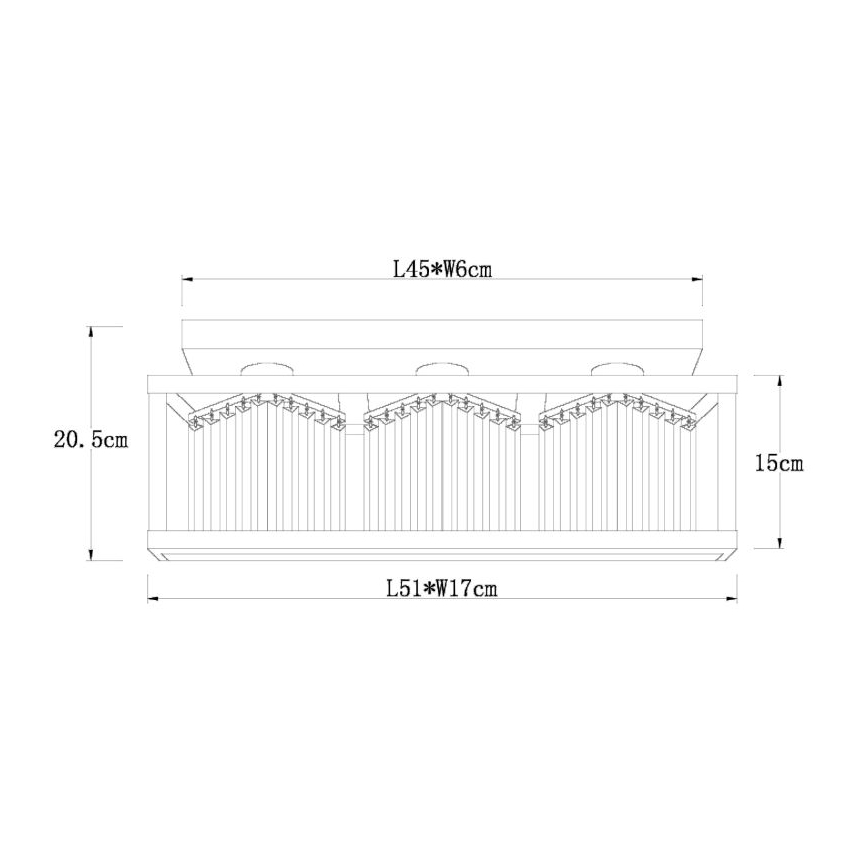 Globo - Lampadario a plafone 3xE27/40W/230V