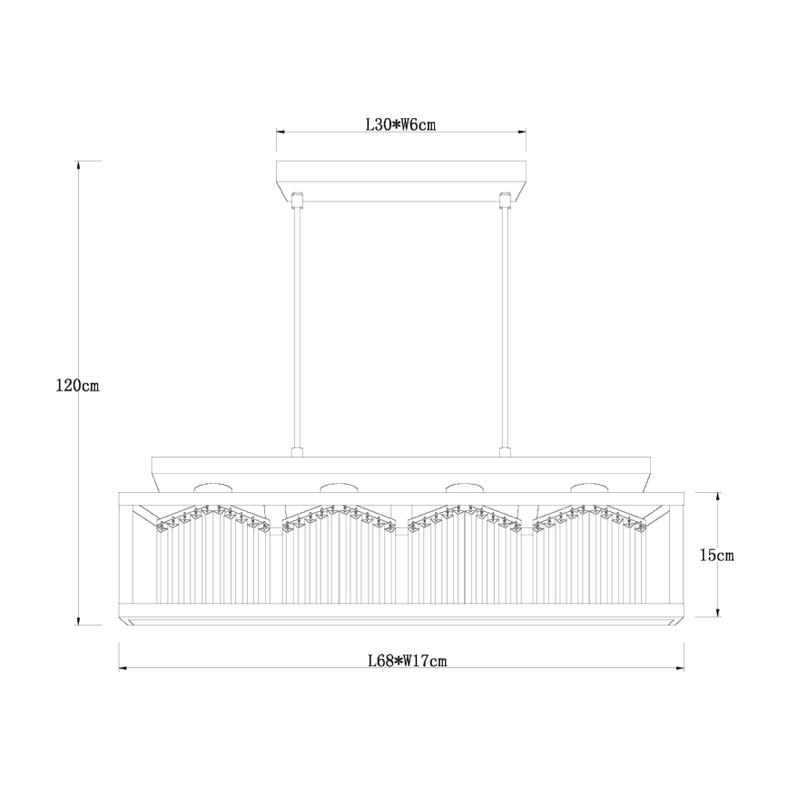 Globo - Lampadario a sospensione con cavo 4xE27/40W/230V
