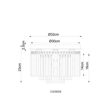 Globo - Plafoniera da soffitto 5xE14/40W/230V Ø 32 cm