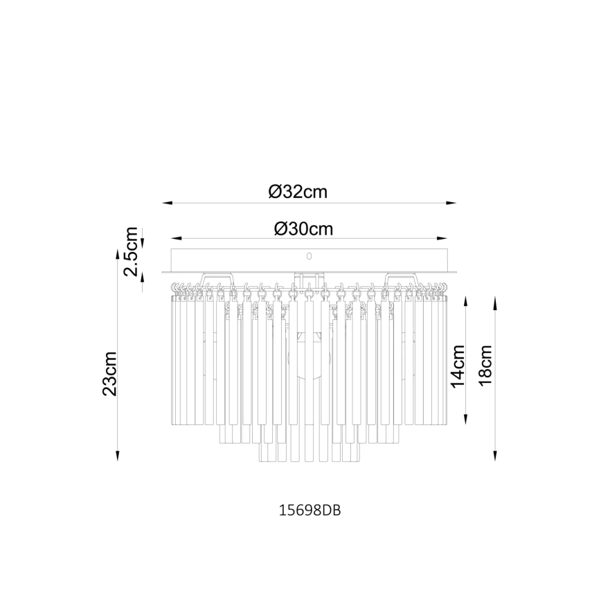 Globo - Plafoniera da soffitto 5xE14/40W/230V Ø 32 cm