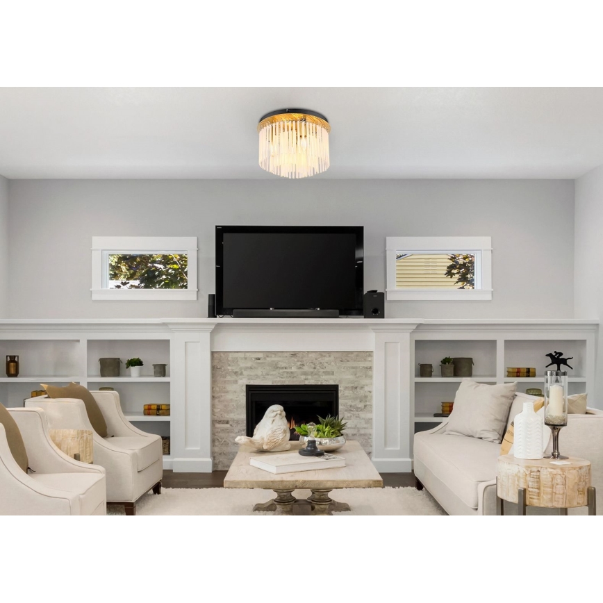 Globo - Plafoniera 5xE14/40W/230V Ø 32 cm dorata