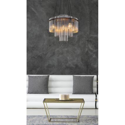 Globo - Lampadario a cavo 5xE27/60W/230V nero