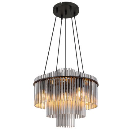 Globo - Lampadario a cavo 5xE27/60W/230V nero