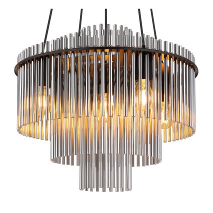 Globo - Lampadario a cavo 5xE27/60W/230V nero