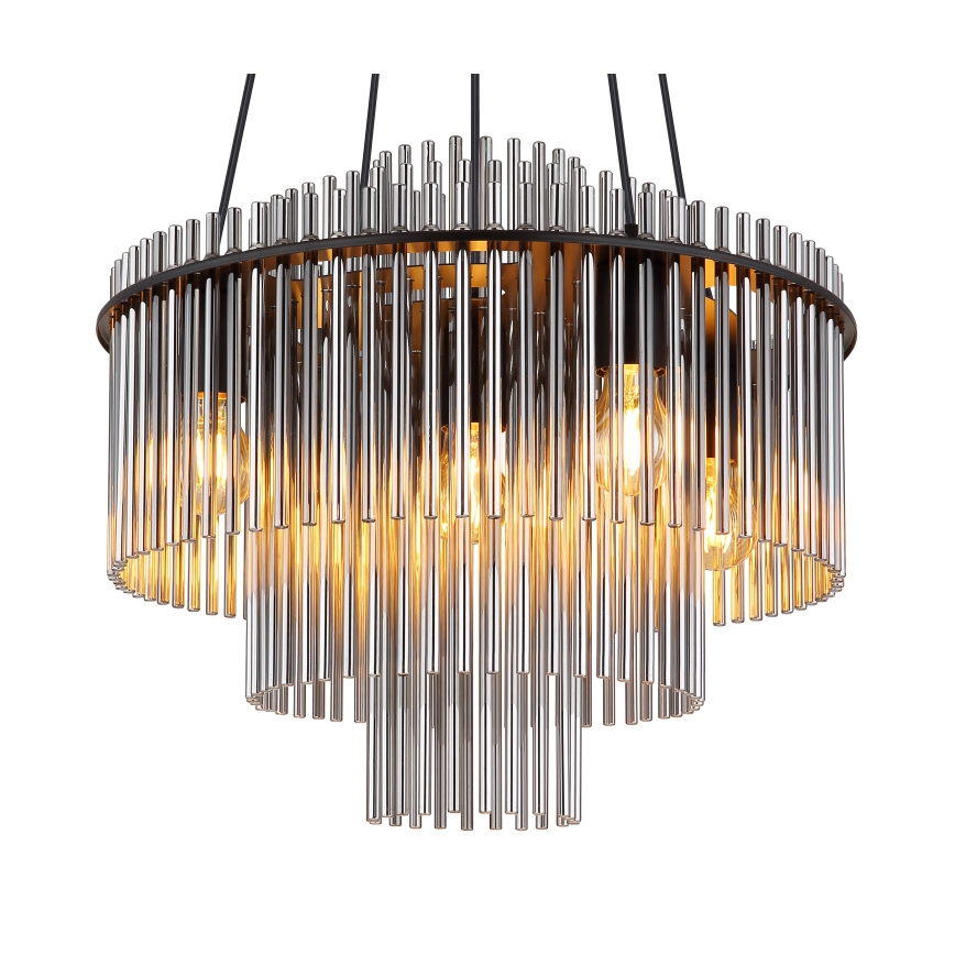 Globo - Lampadario a cavo 5xE27/60W/230V nero