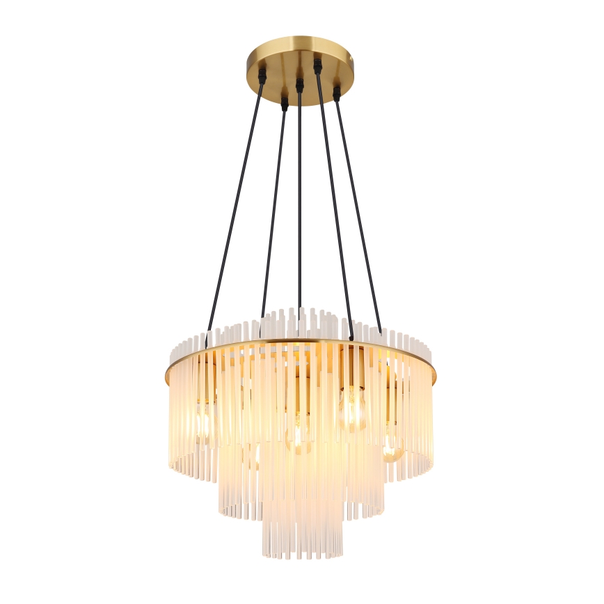 Globo - Lampadario a cavo 5xE27/60W/230V dorato