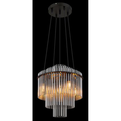 Globo - Lampadario a sospensione con filo 5xE14/40W/230V nero