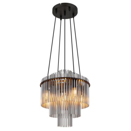 Globo - Lampadario a sospensione con filo 5xE14/40W/230V nero