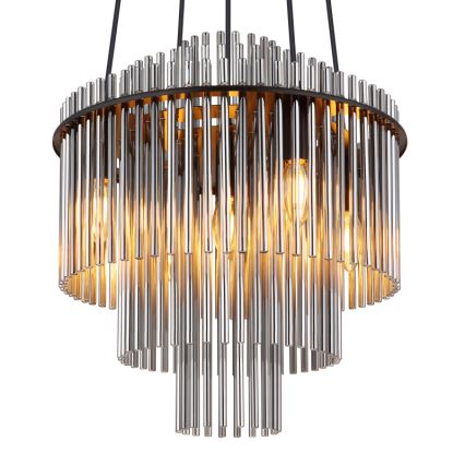 Globo - Lampadario a sospensione con filo 5xE14/40W/230V nero