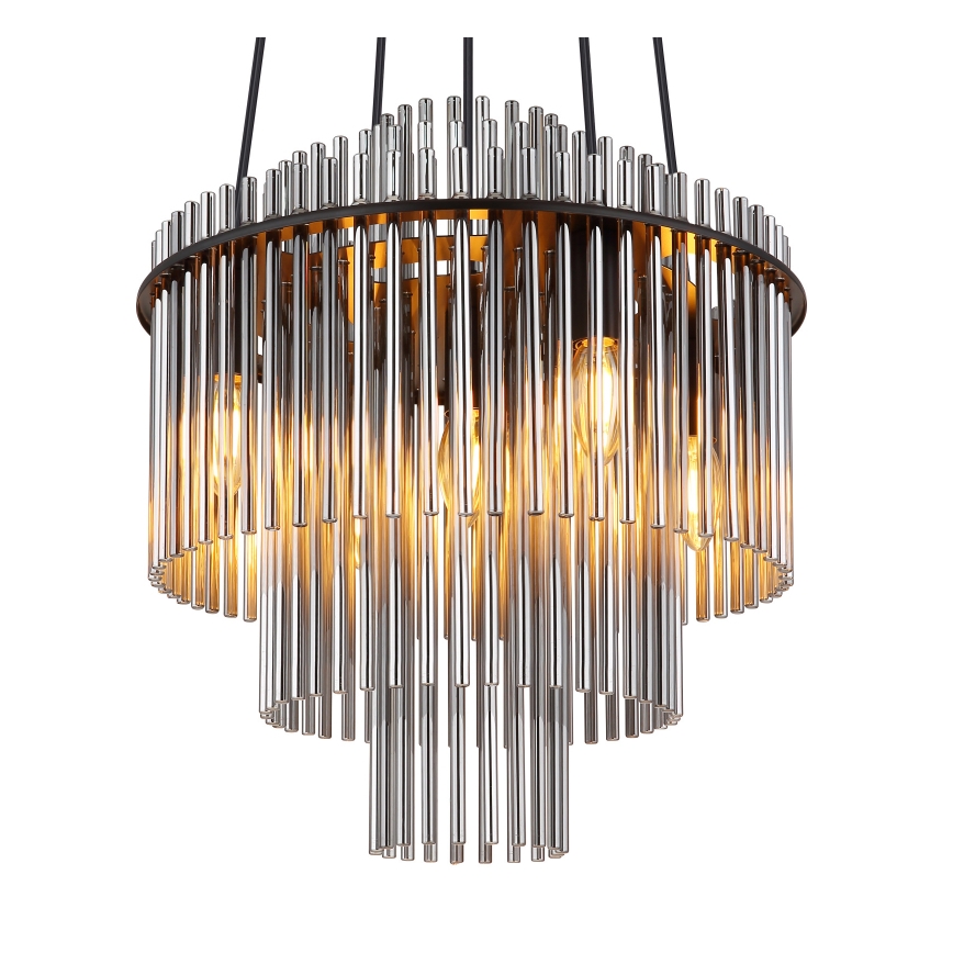 Globo - Lampadario a sospensione con filo 5xE14/40W/230V nero