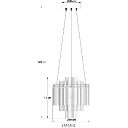 Globo - Lampadario a sospensione con filo 5xE14/40W/230V nero