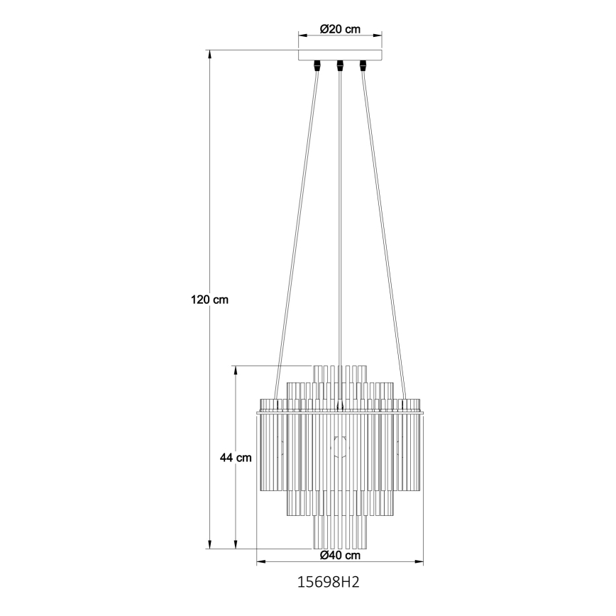 Globo - Lampadario a sospensione con filo 5xE14/40W/230V nero