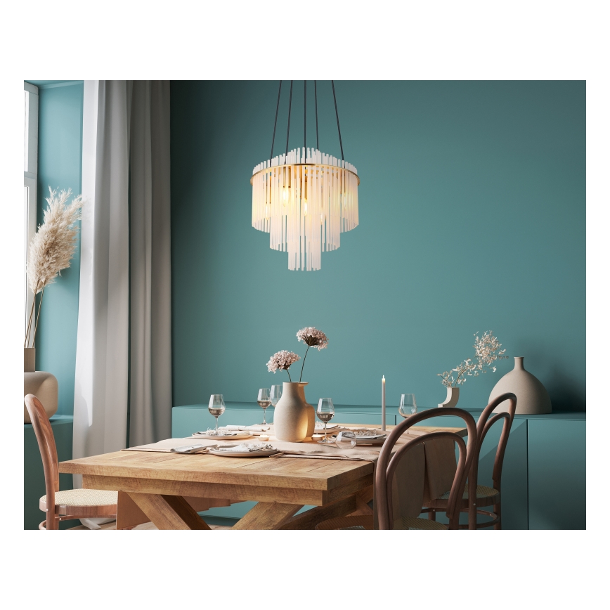 Globo - Lampadario a sospensione con filo 5xE14/40W/230V oro