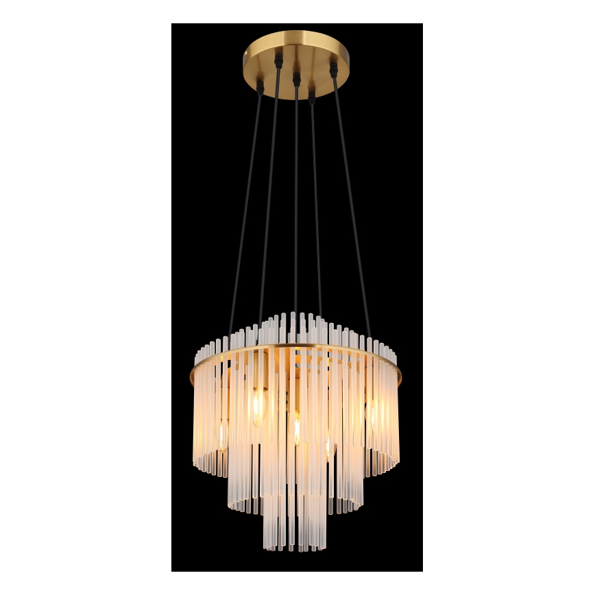 Globo - Lampadario a sospensione con filo 5xE14/40W/230V oro