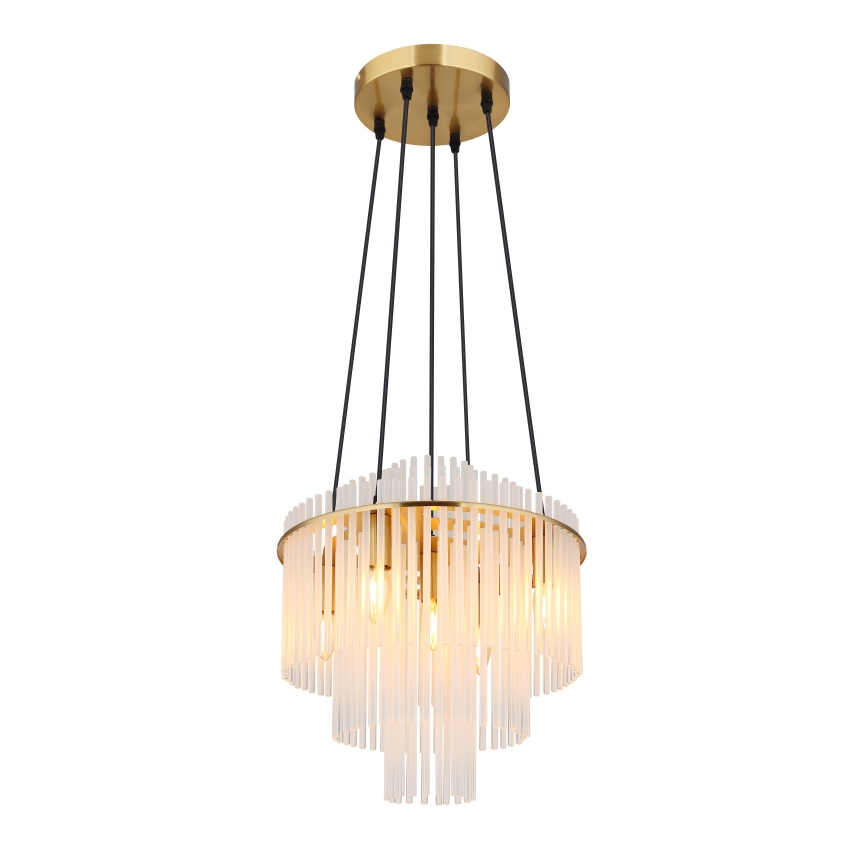 Globo - Lampadario a sospensione con filo 5xE14/40W/230V oro