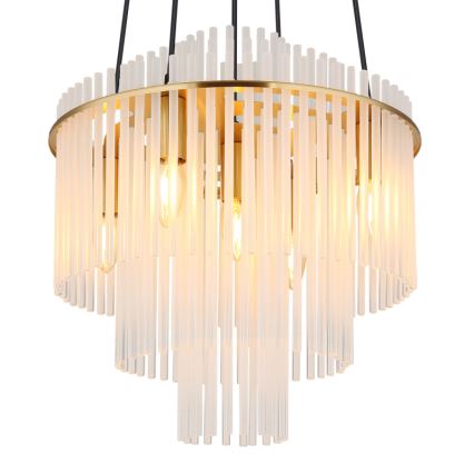 Globo - Lampadario a sospensione con filo 5xE14/40W/230V oro