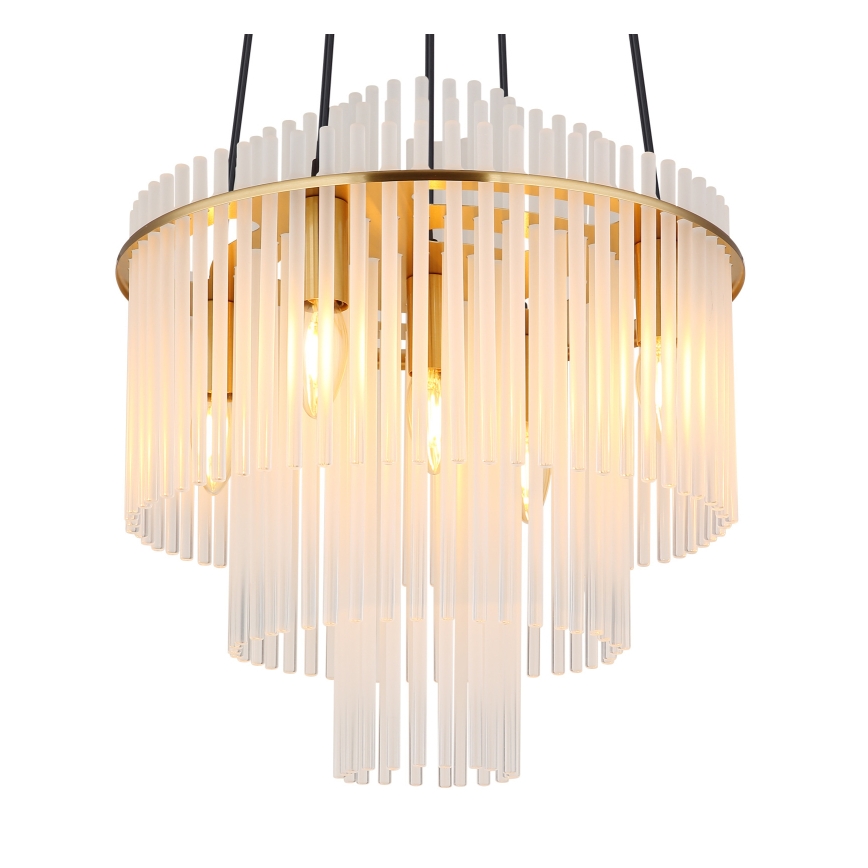 Globo - Lampadario a sospensione con filo 5xE14/40W/230V oro