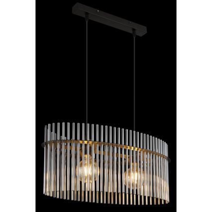 Globo - Lampadario a sospensione con filo 2xE27/60W/230V nero