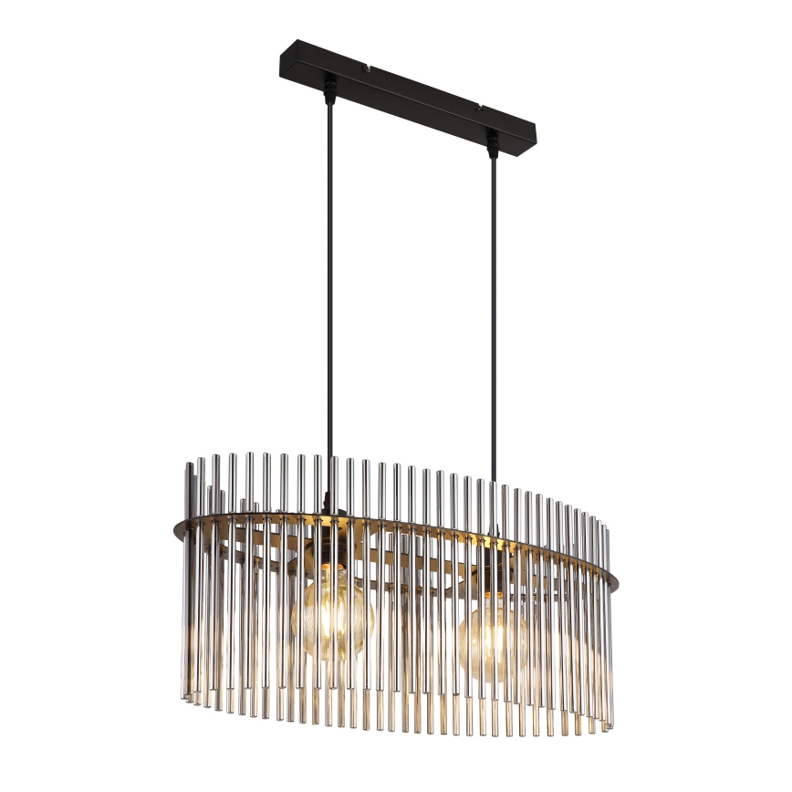 Globo - Lampadario a sospensione con filo 2xE27/60W/230V nero