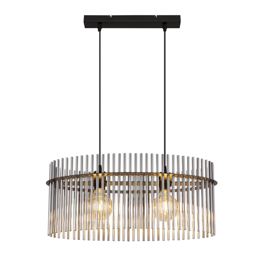 Globo - Lampadario a sospensione con filo 2xE27/60W/230V nero