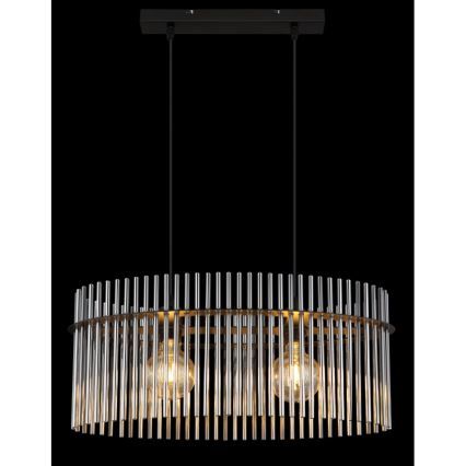 Globo - Lampadario a sospensione con filo 2xE27/60W/230V nero