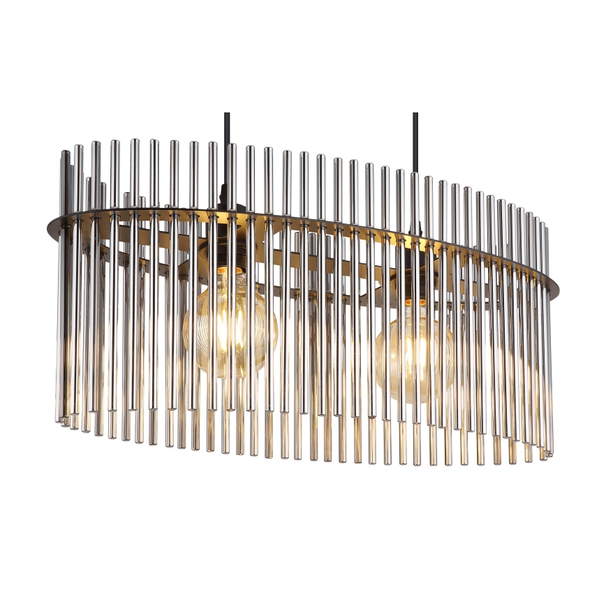 Globo - Lampadario a sospensione con filo 2xE27/60W/230V nero