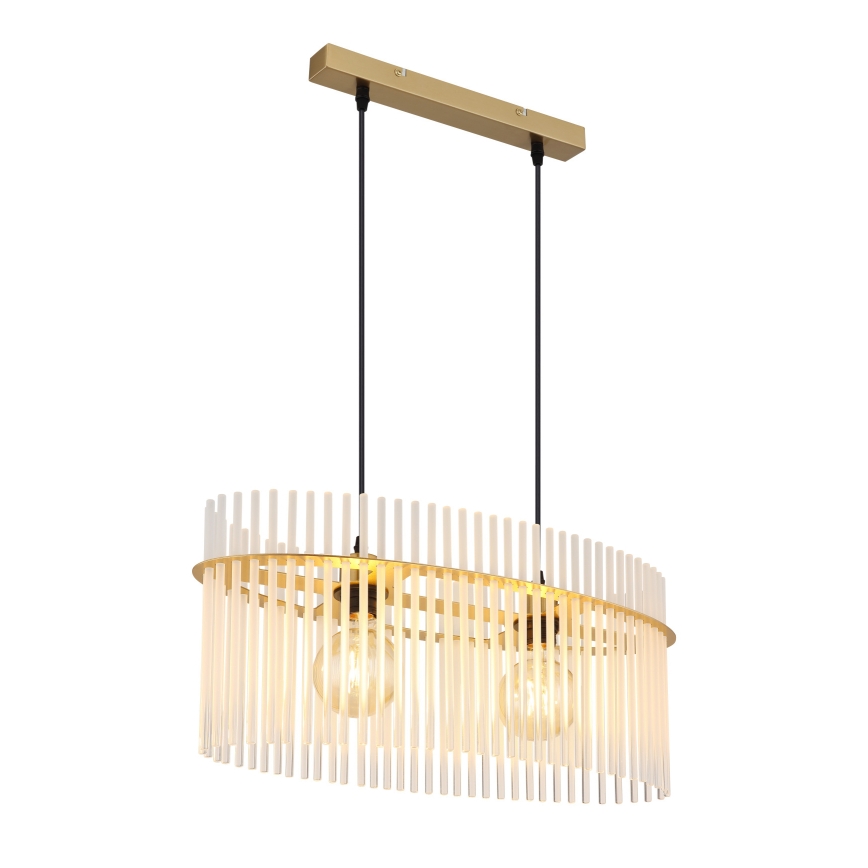 Globo - Lampadario a sospensione con filo 2xE27/60W/230V oro