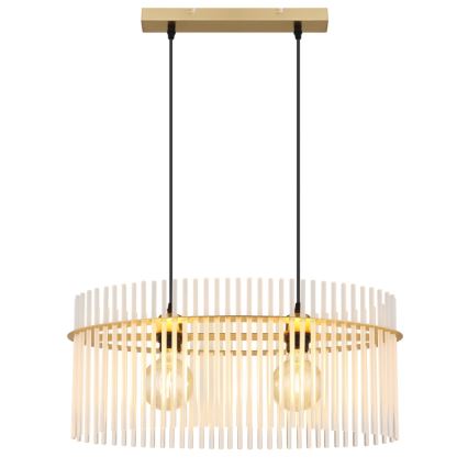 Globo - Lampadario a sospensione con filo 2xE27/60W/230V oro