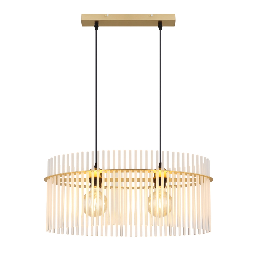 Globo - Lampadario a sospensione con filo 2xE27/60W/230V oro