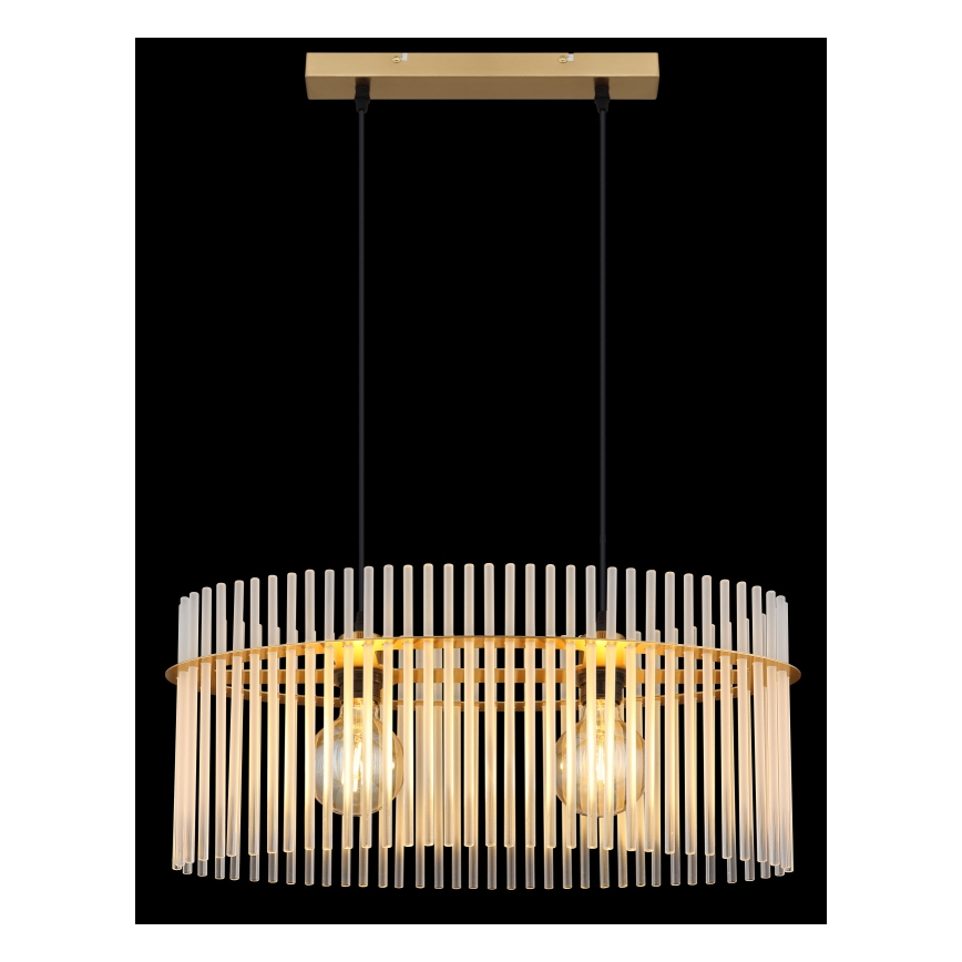 Globo - Lampadario a sospensione con filo 2xE27/60W/230V oro