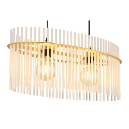 Globo - Lampadario a sospensione con filo 2xE27/60W/230V oro