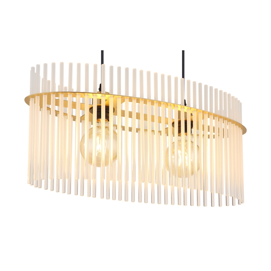 Globo - Lampadario a sospensione con filo 2xE27/60W/230V oro