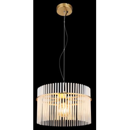 Globo - Lampadario a sospensione con filo 1xE27/60W/230V diametro 40 cm oro