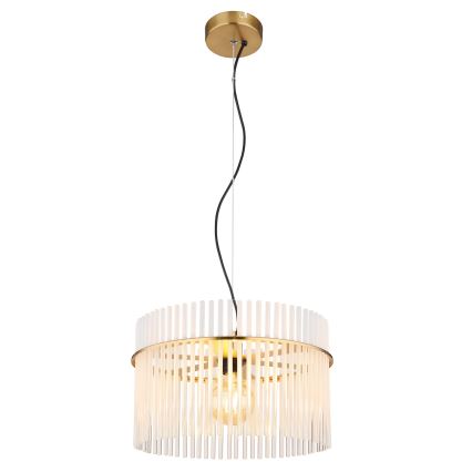 Globo - Lampadario a sospensione con filo 1xE27/60W/230V diametro 40 cm oro