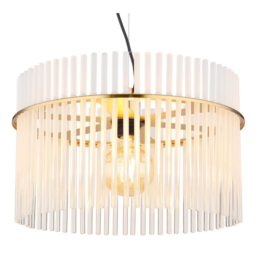 Globo - Lampadario a sospensione con filo 1xE27/60W/230V diametro 40 cm oro