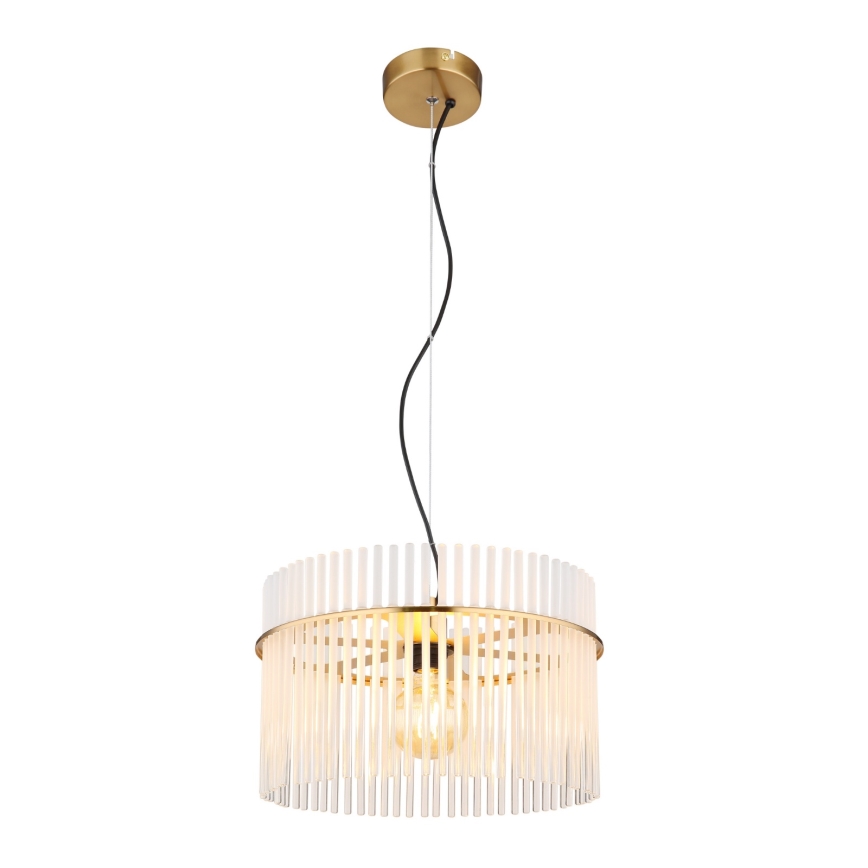 Globo - Lampadario a sospensione con filo 1xE27/60W/230V diametro 40 cm oro