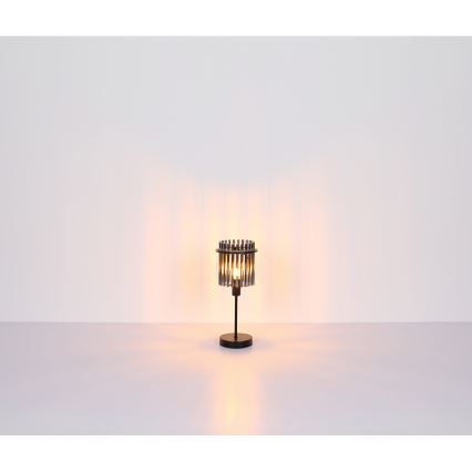Globo - Lampada da tavolo 1xE27/60W/230V Ø 30 cm nera