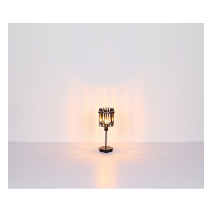 Globo - Lampada da tavolo 1xE27/60W/230V Ø 30 cm nera