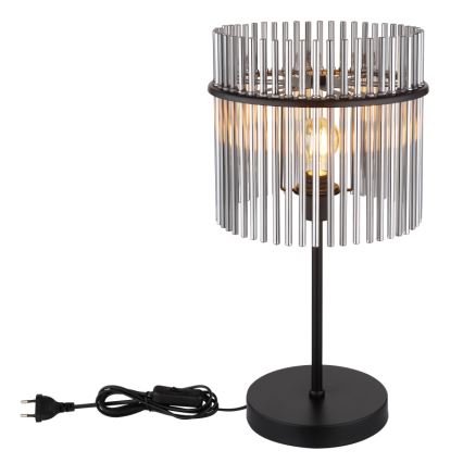 Globo - Lampada da tavolo 1xE27/60W/230V Ø 30 cm nera