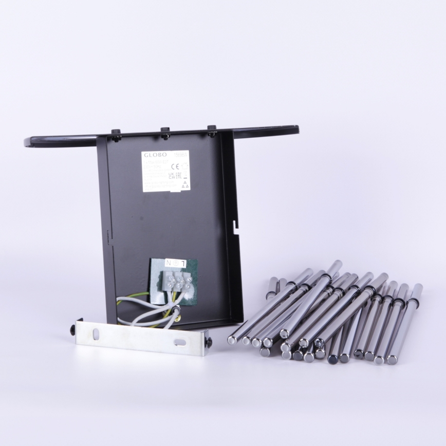 Globo - Applique 1xE27/60W/230V nero