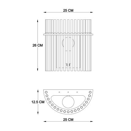 Globo - Applique 1xE27/60W/230V nero