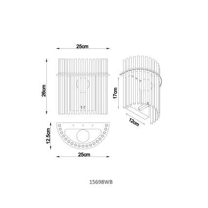 Globo - Applique da parete 1xE27/60W/230V